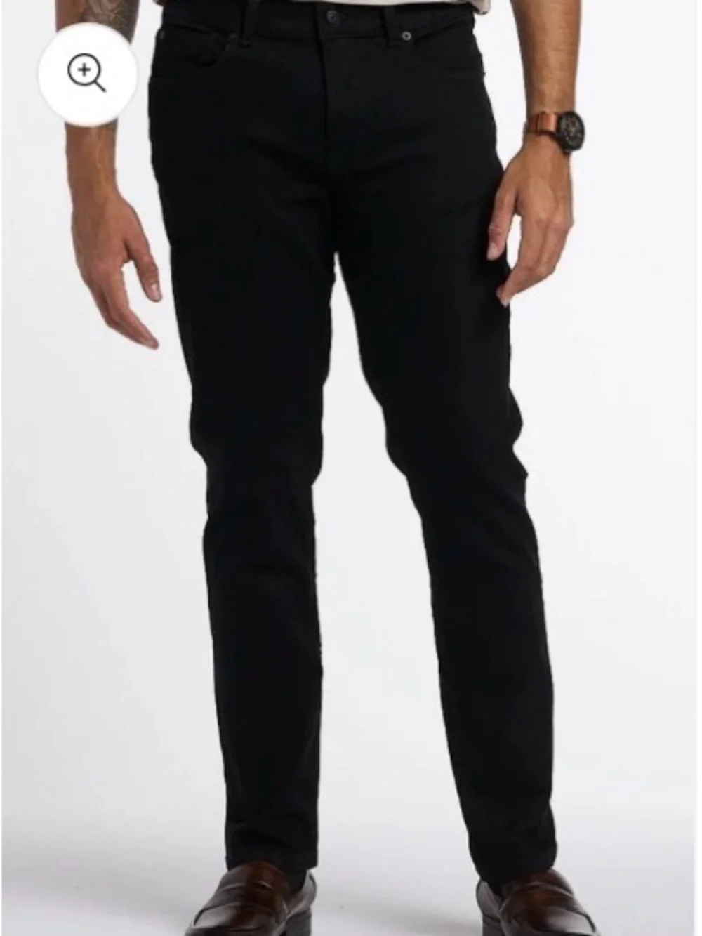DKNY Men's Slim Straight Jeans in Black